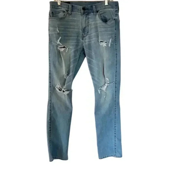 Men's Hollister Distressed Skinny Jean, size 33 x 32 - Picture 1 of 5